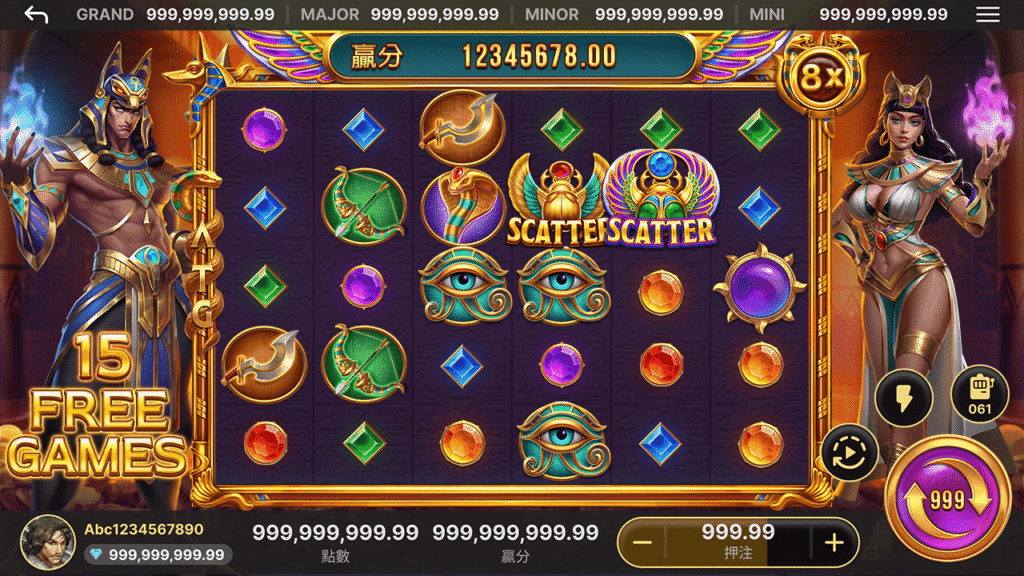 戰神賽特2遊戲介面與倍數盤面展示